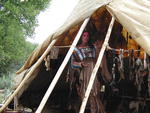 Michael Terry in Buffalo Hide Tipi