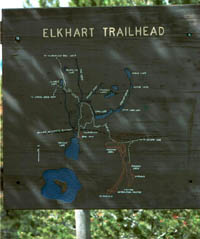 Elkhart Trialhead sign. Pinedale Online photo.