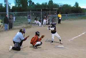 Little League game at Dudley Key Field, Pinedale