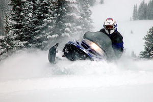 Snowmobiling Wyoming. Photo courtesy Dave Bell.