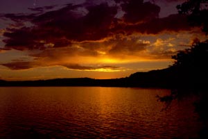 Sunset over Half Moon Lake