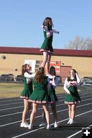 Pinedale Cheerleaders. Photo by Dawn Ballou, Pinedale Online.
