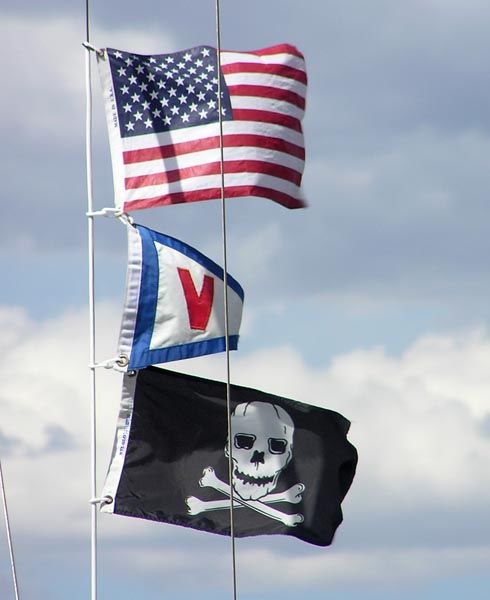 Pirate flag. Photo by Dawn Ballou, Pinedale Online.