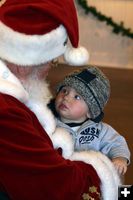Mason and Santa. Photo by Pam McCulloch, Pinedale Online.