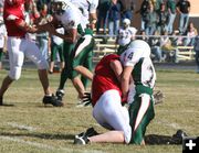Fumble. Photo by Clint Gilchrist, Pinedale Online.