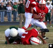 Big Piney Fumble. Photo by Clint Gilchrist, Pinedale Online.