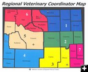 Wyoming Health Regions Map. Photo by Wyoming Department of Health.