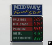 Cost of Diesel goes up. Photo by Dawn Ballou, Pinedale Online.