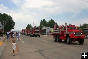 Big Piney / Marbleton Fire Engines. Photo by Pinedale Online.