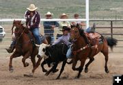 Steer Wrestling. Photo by Pinedale Online.