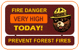 Fire Danger VERY HIGH. Photo by US Forest Service.