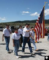 Flag Presentation. Photo by Dawn Ballou, Pinedale Online.