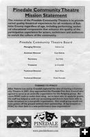 Program Page 8. Photo by Pinedale Community Theatre.