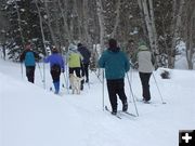 Kelly Park skiers. Photo by Bob Barrett, Pinedale Ski Education Foundation.