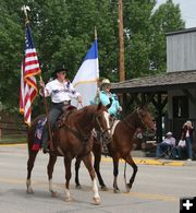 Flag Carriers. Photo by Dawn Ballou, Pinedale Online.
