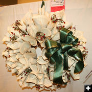 Sublettte County Library Wreath. Photo by Dawn Ballou, Pinedale Online.