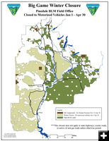 Closure Map. Photo by Bureau of Land Managment.