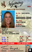 License for Minors. Photo by Wyoming Department of Transportation.