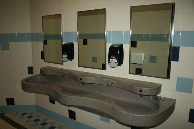 Bathroom sink. Photo by Dawn Ballou, Pinedale Online.