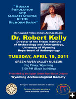 Dr. Robert Kelly flyer. Photo by Upper Green River Basin Chapter WAS.