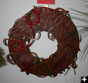 NOLS leather wreath. Photo by Dawn Ballou, Pinedale Online.