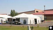 Food tents. Photo by Dawn Ballou, Pinedale Online.