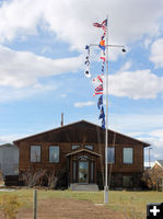 Navy flags. Photo by Dawn Ballou, Pinedale Online.