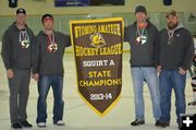 Squirt Coaches. Photo by Pinedale Hockey Association..