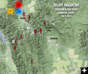 Avalanche Map. Photo by Bridger-Teton Avalanche Center.