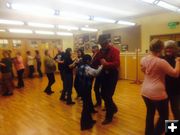 Sweetheart dance classes. Photo by Tawnya Miller, Big Piney Branch  Sublette County Library.