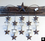 Star candle holder. Photo by Dawn Ballou, Pinedale Online.