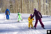 Family skiing. Photo by White Pine Resort.