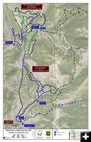 X-C Ski Trail Map. Photo by Nordic Ski Trail map courtesy Sublette County Recreation Board..
