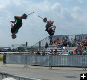 X-POGO stunts. Photo by Dawn Ballou, Pinedale Online.