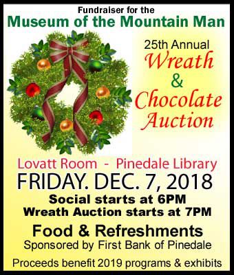 Wreath Auction Dec. 7 2018. Photo by Pinedale Online.