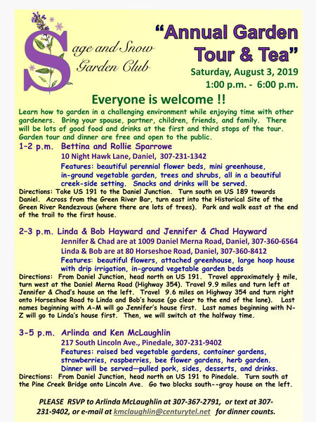 2019 Garden Tour & Tea. Photo by Sage & Snow Garden Club.