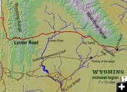 Lander Trail Map. Photo by Wyoming SHPO.