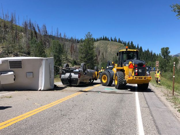 Roll-over. Photo by Wyoming Department of Transportation.