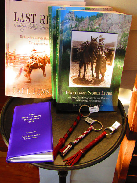 Paul Jensen's books. Photo by Dawn Ballou, Pinedale Online.