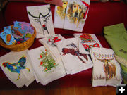 Western Tea Towels. Photo by Dawn Ballou, Pinedale Online.