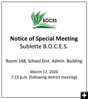 Special Meeting. Photo by Sublette BOCES.
