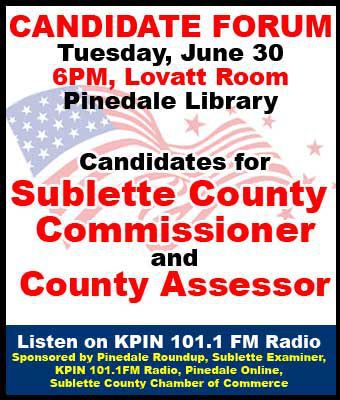 Candidate forum June 30. Photo by Pinedale Online.