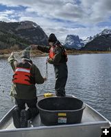 Fish sampling. Photo by Wyoming Game & Fish.