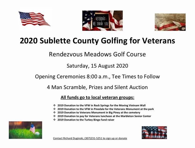 2020 Golfing for Veterans. Photo by Pinedale Online.