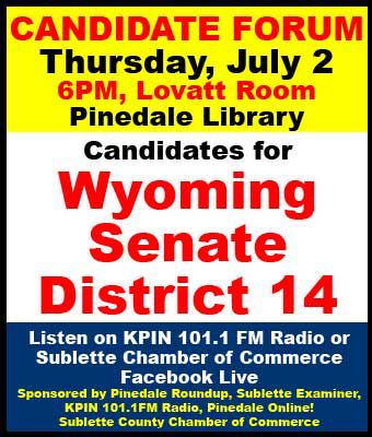 Candidate Forum July 2. Photo by Pinedale Online.