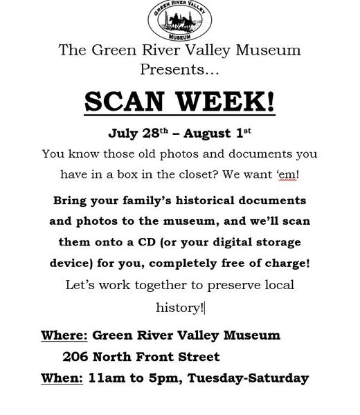 Scan Week. Photo by Green River Valley Museum.