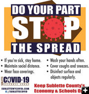 Stop The Spread. Photo by Sublette COVID-19 Response Group.