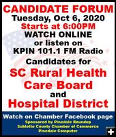 Health Care Candidate Forum Oct. 6. Photo by Pinedale Online.