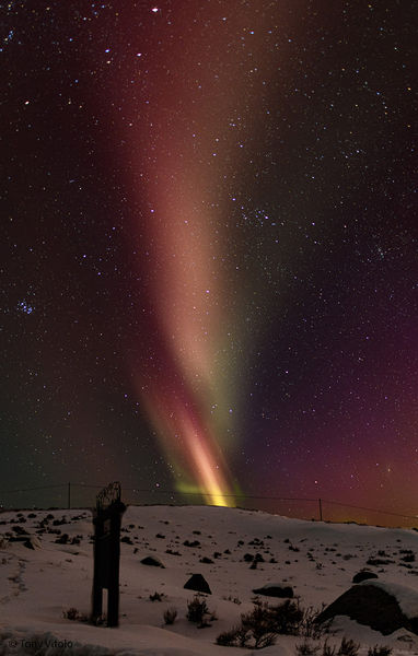 Aurora from Fremont Lake overlook. Photo by Tony Vitolo.