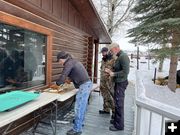 Measuring fish. Photo by Pinedale Lions Club.